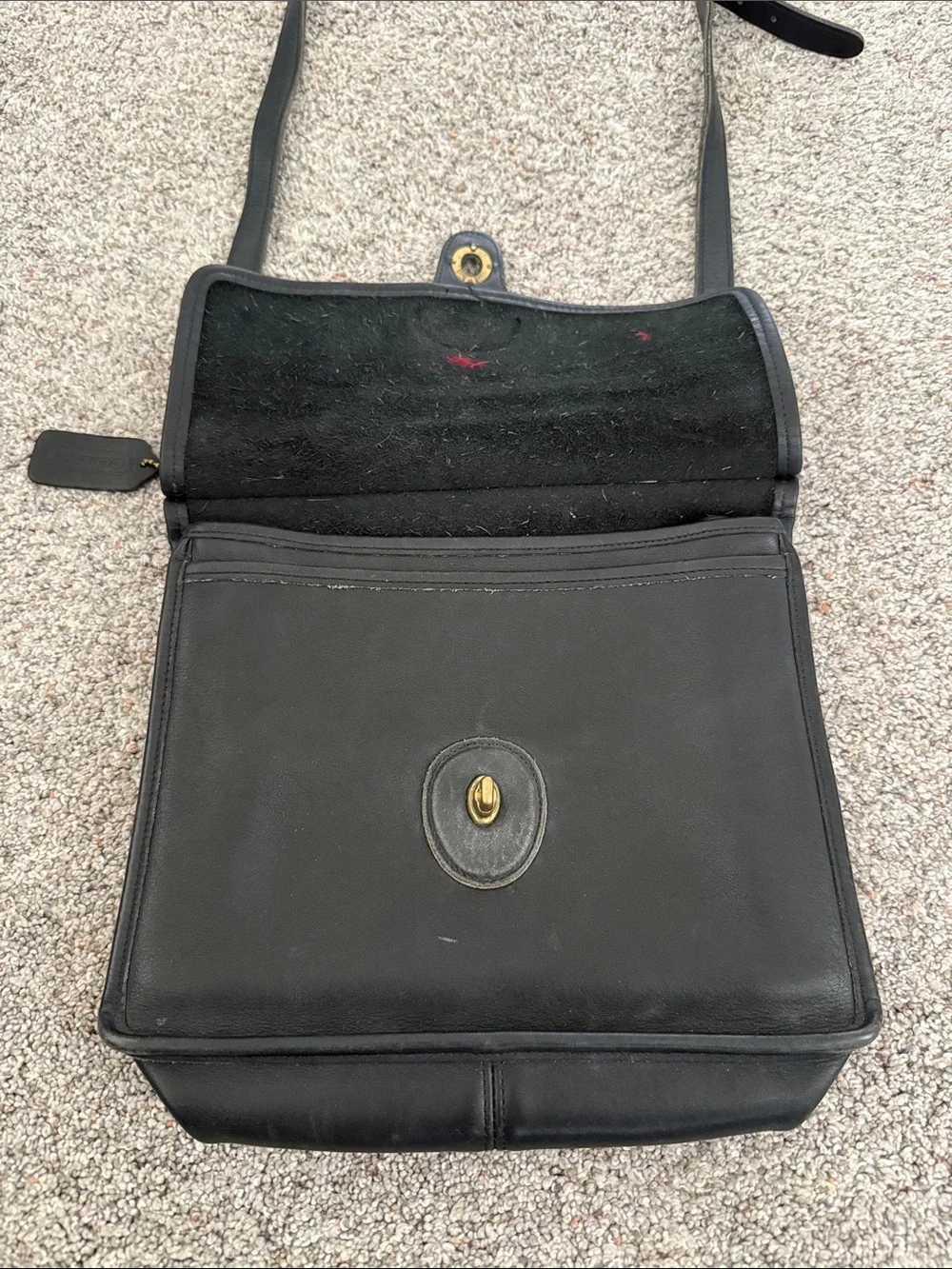 Coach Willis bag model 9927 black leather Vintage Gold Hardware